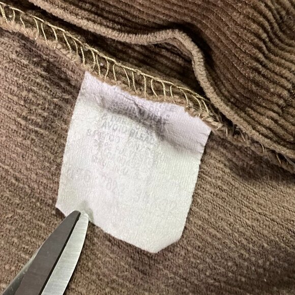 Vintage 70s Lee Corduroy Pants Men's 34 x 32 Fits 32x31 Brown USA Talon Zipper - Picture 7 of 12